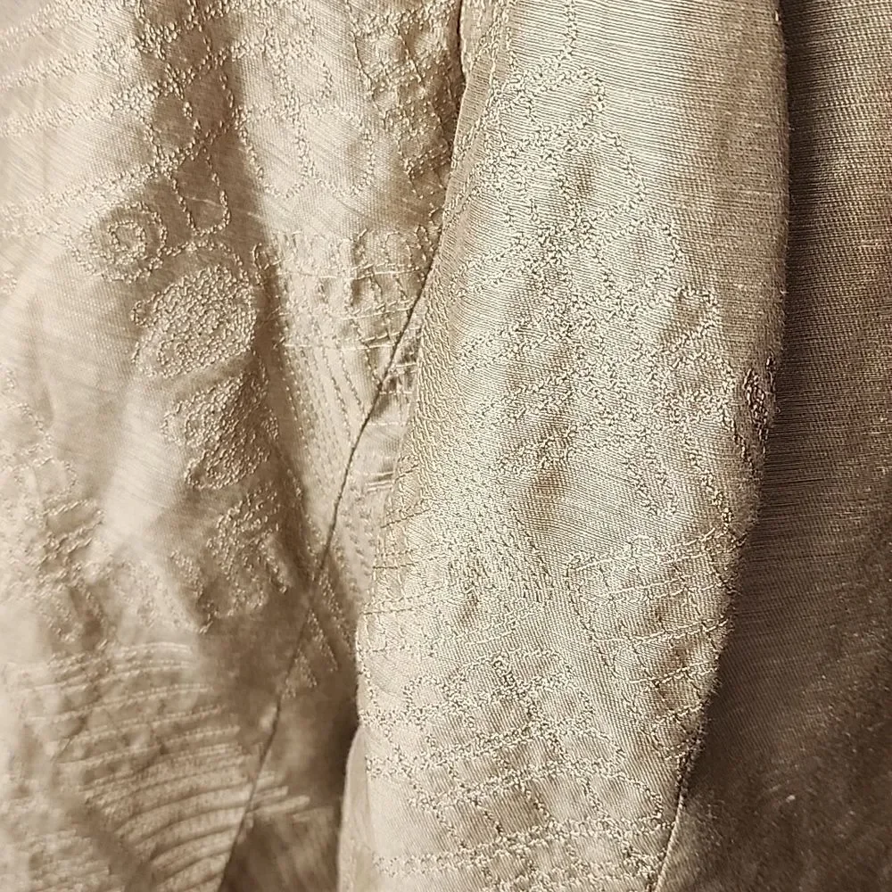 Linen Blend Neutral Lightweight Blazer Jacket Size XL